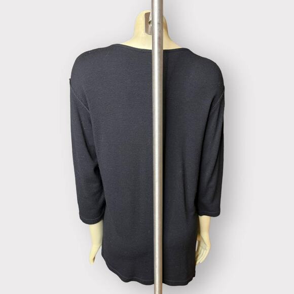 Jean Marc Philippe Ligne Bleu Pull Londonka Black Asymmetrical Top - Picture 3 of 7